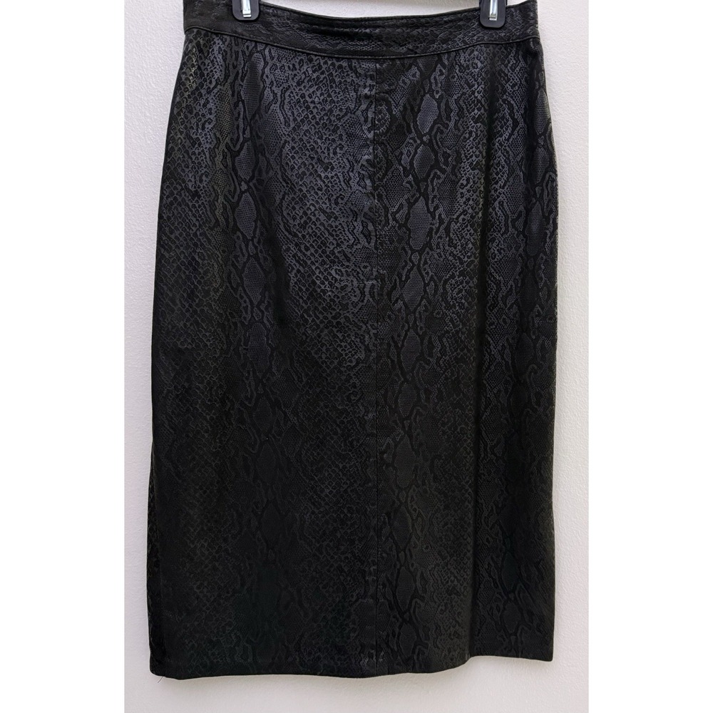 VTG Confezioni di Lusso‎ Black Leather Suede  Ladies Skirt Size 48/ US M?